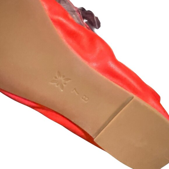BCBG Generation Shoes Ballet Flats Scrunch Tomato Red Women’s Size 7 - Picture 6 of 6